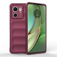 For Motorola Edge 40 5G Magic Shield TPU + Flannel Phone Case(Wine Red) - Motorola Cases by PMC TechLife | Online Shopping South Africa | PMC TechLife | Buy Now Pay Later Mobicred