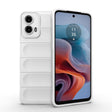 For Motorola Moto G34 5G Magic Shield TPU + Flannel Phone Case(White) - Motorola Cases by PMC TechLife | Online Shopping South Africa | PMC TechLife | Buy Now Pay Later Mobicred