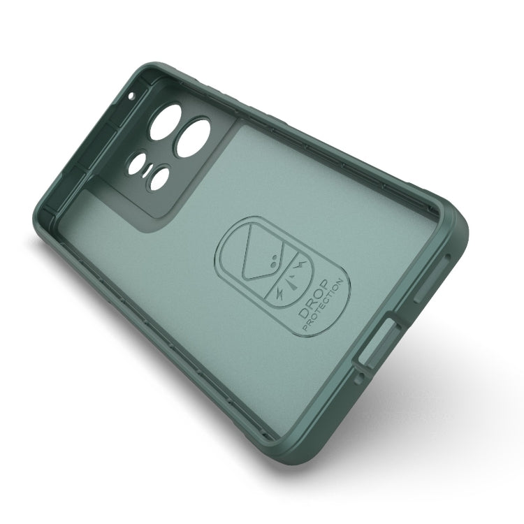 For Motorola Edge 50 Pro 5G Global Magic Shield TPU + Flannel Phone Case(Light Blue)