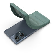 For Motorola Edge 50 Fusion 5G Global Magic Shield TPU + Flannel Phone Case(Dark Green)