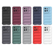 For Motorola Edge 50 Neo Magic Shield TPU + Flannel Phone Case(Grey)