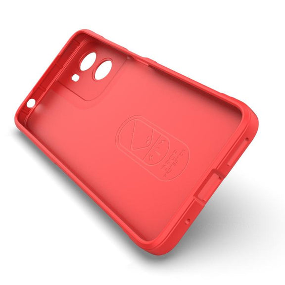 For Motorola Moto G05 4G / E15 Magic Shield TPU + Flannel Phone Case(Red)