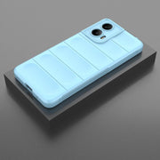 For Motorola Moto G24 4G Global Magic Shield TPU + Flannel Phone Case(Light Blue)