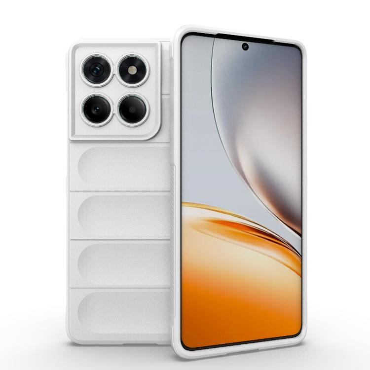 For Motorola Edge 60 Fusion 5G Global Magic Shield TPU + Flannel Phone Case(White)
