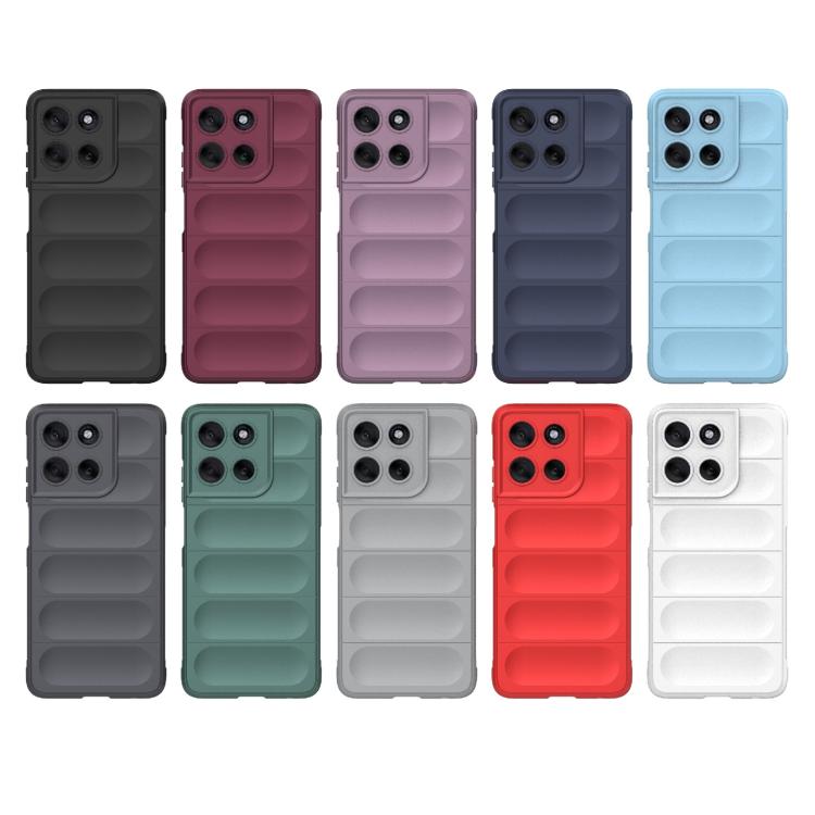 For Motorola Moto G56 5G Magic Shield TPU + Flannel Phone Case(Red)