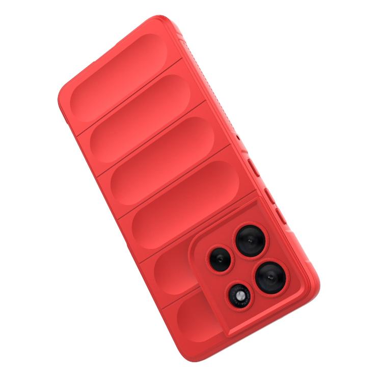 For Motorola Moto G86 5G Magic Shield TPU + Flannel Phone Case(Red)