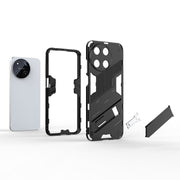 For Realme 11 4G Global Punk Armor 2 in 1 PC + TPU Phone Case with Holder(Orange)