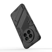 For Realme 12+ 5G Global Punk Armor 2 in 1 PC + TPU Phone Case with Holder(Orange)