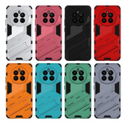 For Realme 12+ 5G Global Punk Armor 2 in 1 PC + TPU Phone Case with Holder(Orange)
