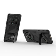 For Realme 12 Pro 5G Global Punk Armor 2 in 1 PC + TPU Phone Case with Holder(Black)
