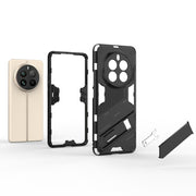 For Realme 12 Pro 5G Global Punk Armor 2 in 1 PC + TPU Phone Case with Holder(Red)