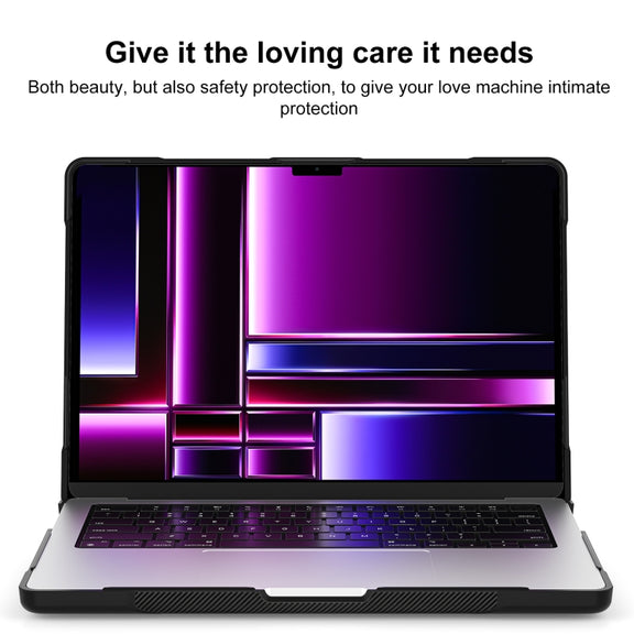 For MacBook Pro 14.2 inch 2023 / 2021 Dot Translucent Laptop Protective Case(Transparent Black)