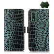 For Nokia XR21 Crocodile Top Layer Cowhide Leather Phone Case(Green) - Nokia Cases by PMC TechLife | Online Shopping South Africa | PMC TechLife | Buy Now Pay Later Mobicred