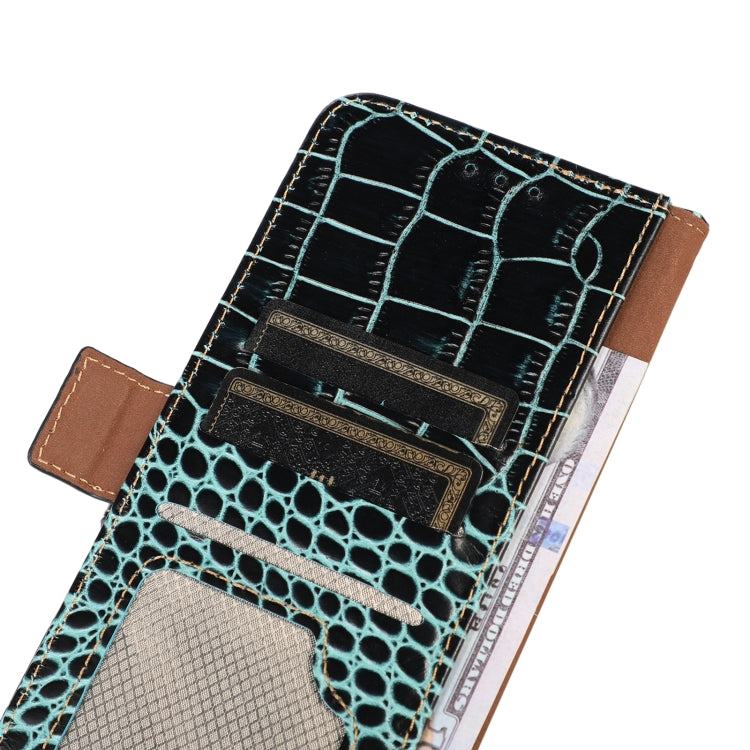 For OnePlus Ace 2 Pro Crocodile Top Layer Cowhide Leather Phone Case(Green)