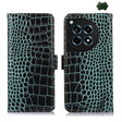 For OnePlus Ace 3 / 12R Crocodile Top Layer Cowhide Leather Phone Case(Green) - OnePlus Cases by PMC TechLife | Online Shopping South Africa | PMC TechLife | Buy Now Pay Later Mobicred