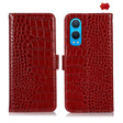 For OnePlus Nord CE4 Lite Crocodile Top Layer Cowhide Leather Phone Case(Red) - OnePlus Cases by PMC TechLife | Online Shopping South Africa | PMC TechLife | Buy Now Pay Later Mobicred
