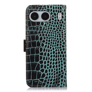 For OnePlus Nord 4 Crocodile Top Layer Cowhide Leather Phone Case(Green)