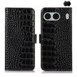 For OnePlus Nord 4 Crocodile Top Layer Cowhide Leather Phone Case(Black) - OnePlus Cases by PMC TechLife | Online Shopping South Africa | PMC TechLife | Buy Now Pay Later Mobicred