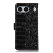 For OnePlus Nord 4 Crocodile Top Layer Cowhide Leather Phone Case(Black)