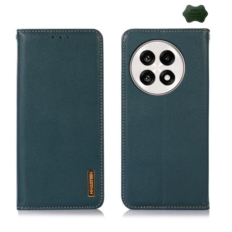 For OnePlus Ace 5 Pro / Ace 5 / 13R KHAZNEH Nappa Top Layer Cowhide Leather Phone Case(Green)