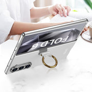 For Samsung Galaxy Z Fold6 GKK Electroplating Phone Case with Ring(Black)