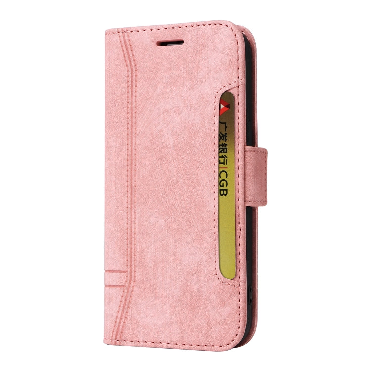 For Samsung Galaxy S24 BETOPNICE Dual-side Buckle Leather Phone Case(Pink)