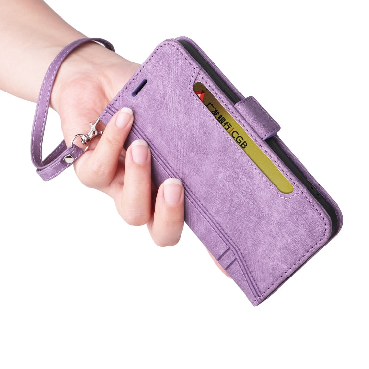 For Samsung Galaxy S24 BETOPNICE Dual-side Buckle Leather Phone Case(Purple)