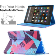 For Amazon Fire Max 11 2023 Colored Drawing Leather Smart Tablet Case(Dazzling Pineapple)