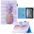 For Amazon Fire Max 11 2023 Colored Drawing Leather Smart Tablet Case(Gold Pineapple) - Amazon by PMC TechLife | Online Shopping South Africa | PMC TechLife | Buy Now Pay Later Mobicred