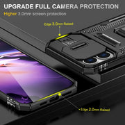 For iPhone 16 Plus Armor PC + TPU Camera Shield Phone Case(Black)