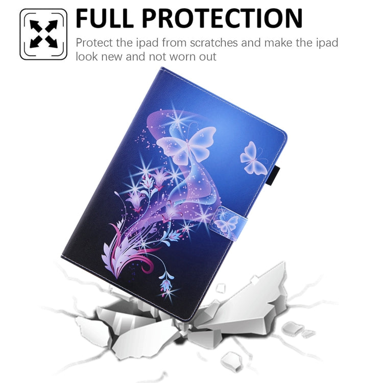 For Amazon Fire Max 11 2023 Colored Drawing Smart Leather Tablet Case(Fantasy Butterfly)
