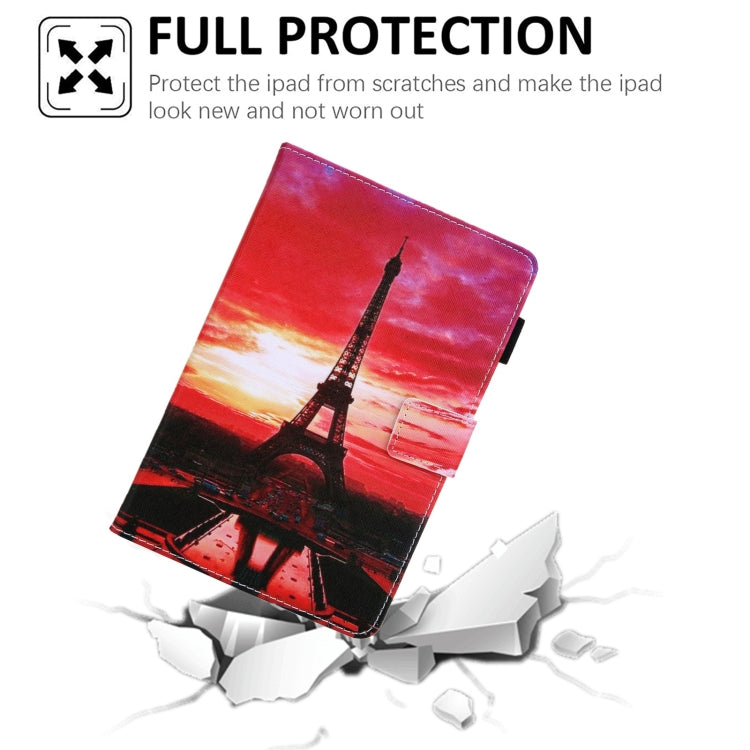 For Amazon Fire Max 11 2023 Colored Drawing Leather Smart Tablet Case(Evening Tower)
