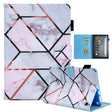 For Amazon Fire Max 11 2023 Colored Drawing Leather Smart Tablet Case(Grid) - Amazon by PMC TechLife | Online Shopping South Africa | PMC TechLife | Buy Now Pay Later Mobicred