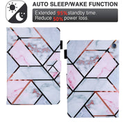 For Amazon Fire Max 11 2023 Colored Drawing Leather Smart Tablet Case(Grid)