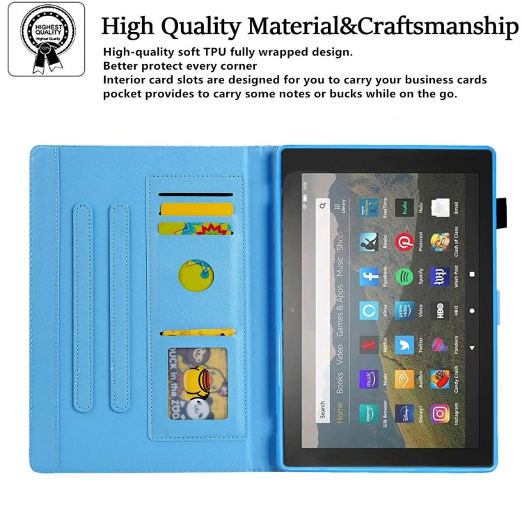 For Amazon Fire Max 11 2023 Colored Drawing Leather Smart Tablet Case(Red Moom)