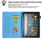 For Amazon Fire Max 11 2023 Colored Drawing Leather Smart Tablet Case(Red Moom)
