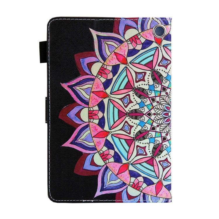 For Amazon Fire Max 11 2023 Colored Drawing Leather Smart Tablet Case(National Flower)