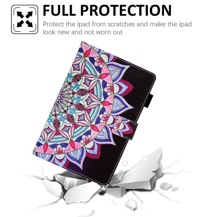 For Amazon Fire Max 11 2023 Colored Drawing Leather Smart Tablet Case(National Flower)