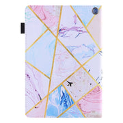 For Amazon Fire Max 11 2023 Colored Drawing Leather Smart Tablet Case(Geometric Marble)