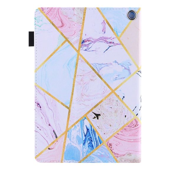 For Amazon Fire Max 11 2023 Colored Drawing Leather Smart Tablet Case(Geometric Marble)