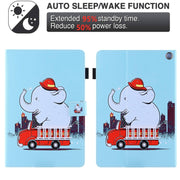 For Amazon Fire Max 11 2023 Colored Drawing Leather Smart Tablet Case(Fire Elephant)