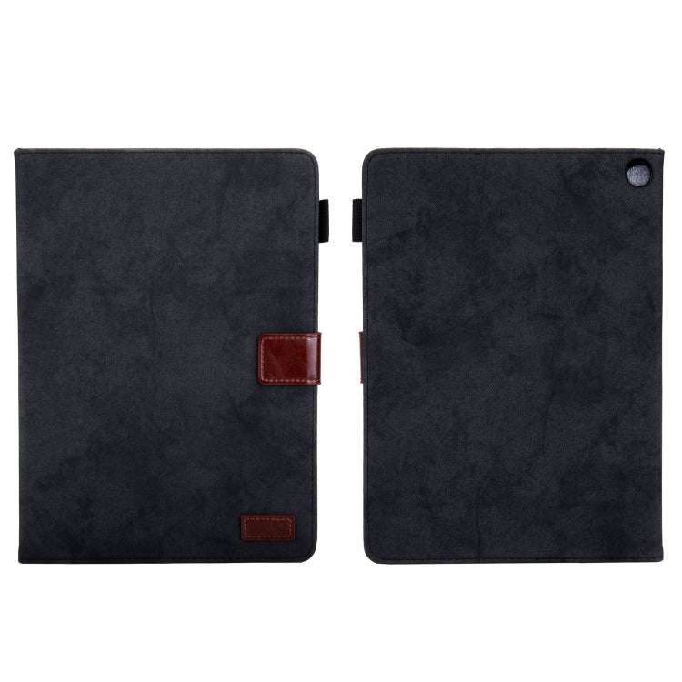 For Amazon Fire Max 11 2023 Cloth Texture Leather Smart Tablet Case(Black)