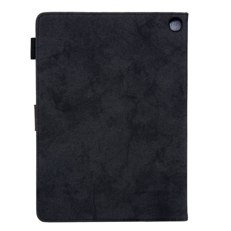 For Amazon Fire Max 11 2023 Cloth Texture Leather Smart Tablet Case(Black)
