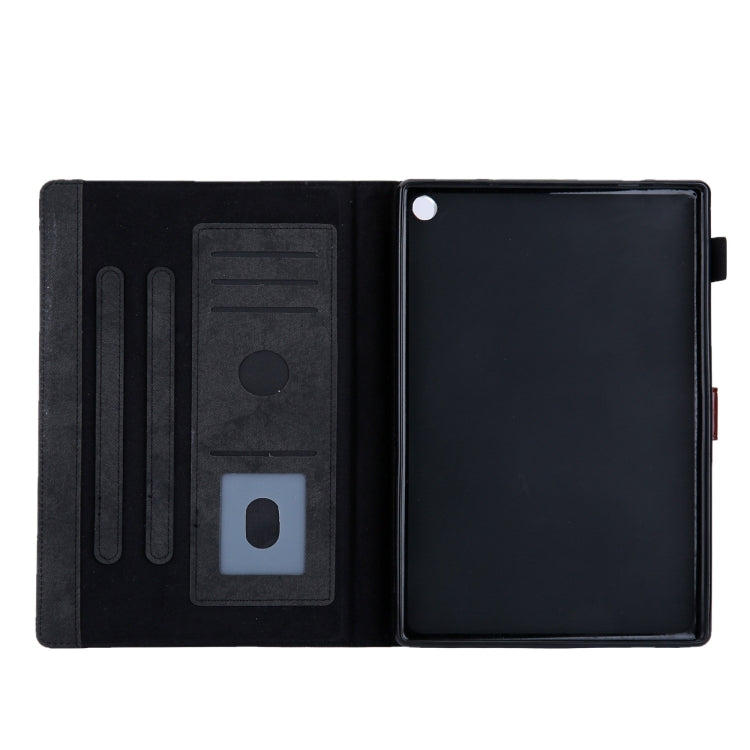For Amazon Fire Max 11 2023 Cloth Texture Leather Smart Tablet Case(Black)