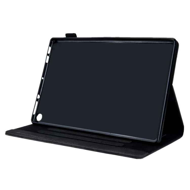 For Amazon Fire Max 11 2023 Cloth Texture Leather Smart Tablet Case(Black)