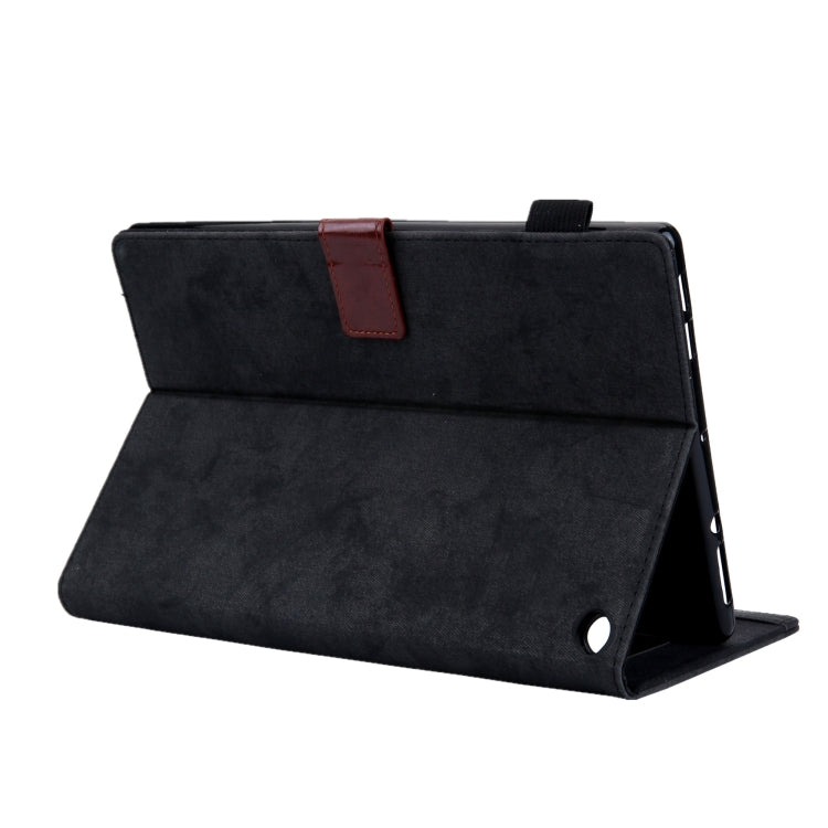 For Amazon Fire Max 11 2023 Cloth Texture Leather Smart Tablet Case(Black)