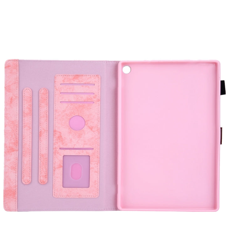 For Amazon Fire Max 11 2023 Cloth Texture Leather Smart Tablet Case(Pink)