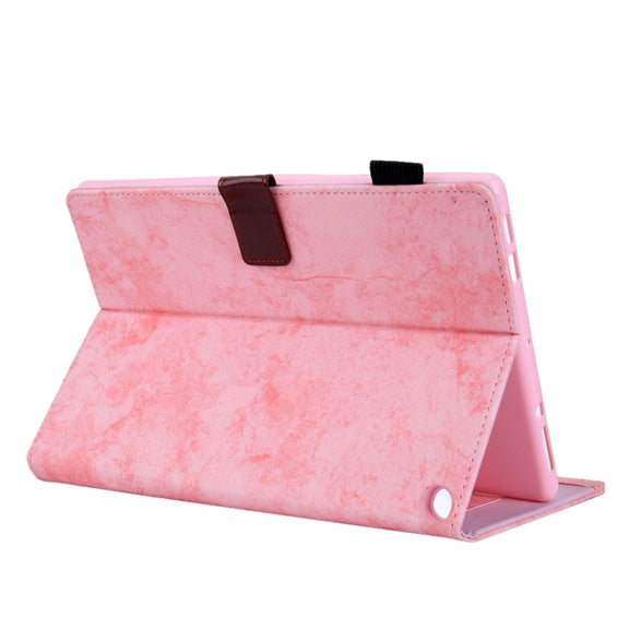 For Amazon Fire Max 11 2023 Cloth Texture Leather Smart Tablet Case(Pink)