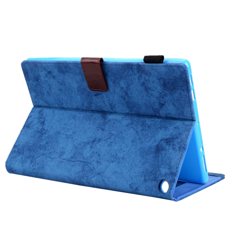 For Amazon Fire Max 11 2023 Cloth Texture Leather Smart Tablet Case(Blue)