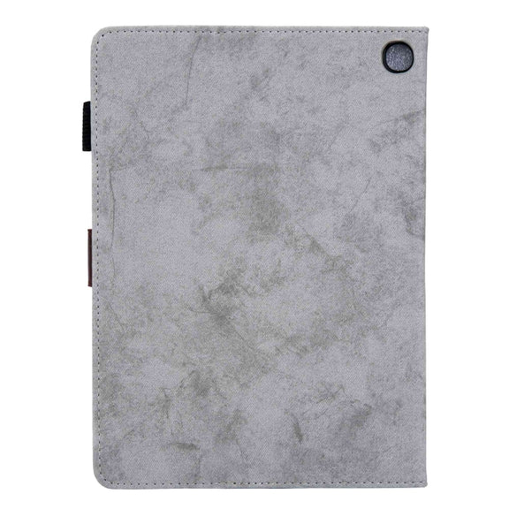 For Amazon Fire Max 11 2023 Cloth Texture Leather Smart Tablet Case(Grey)